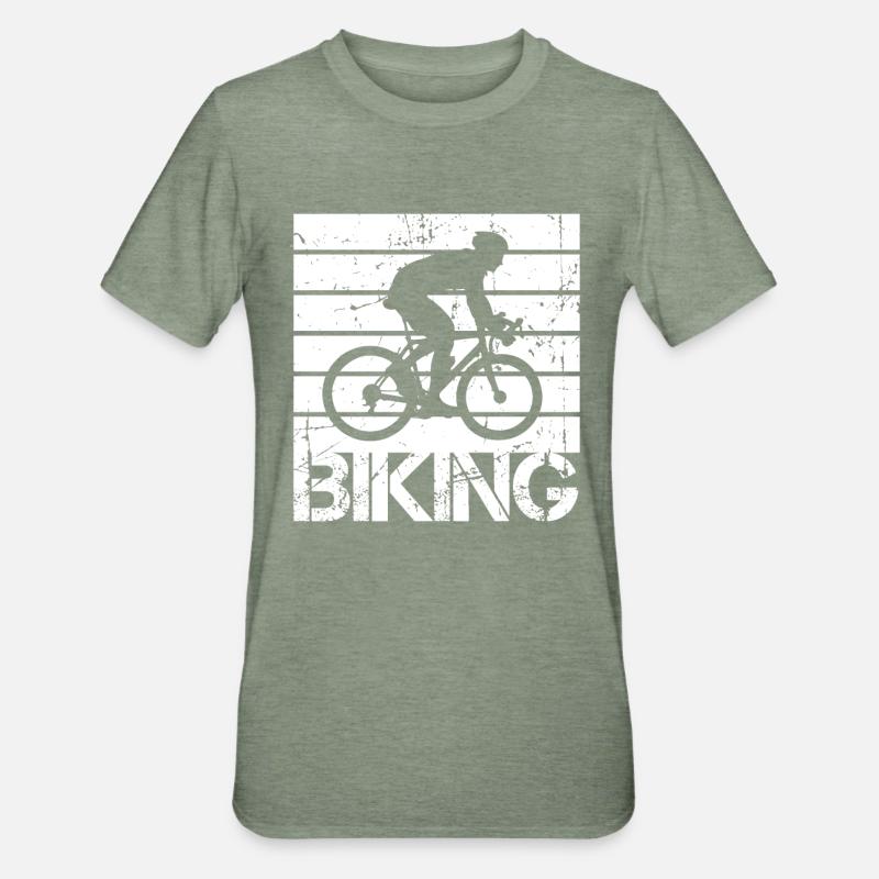 cyclisme - T-shirt polycoton Unisexe - vert kaki chiné