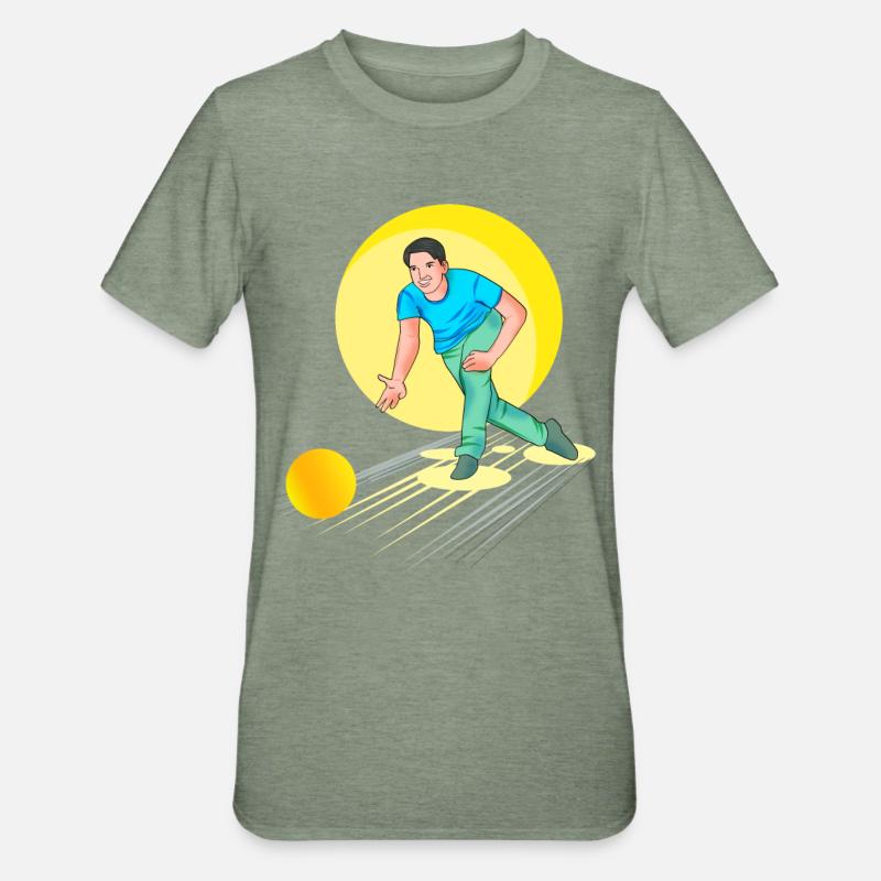 Bowling Bowler - Conception - T-shirt polycoton Unisexe - vert kaki chiné