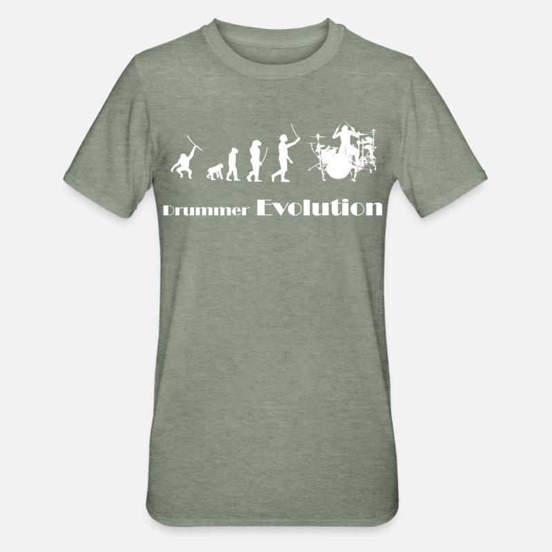 Batteur évolution - T-shirt polycoton Unisexe - vert kaki chiné