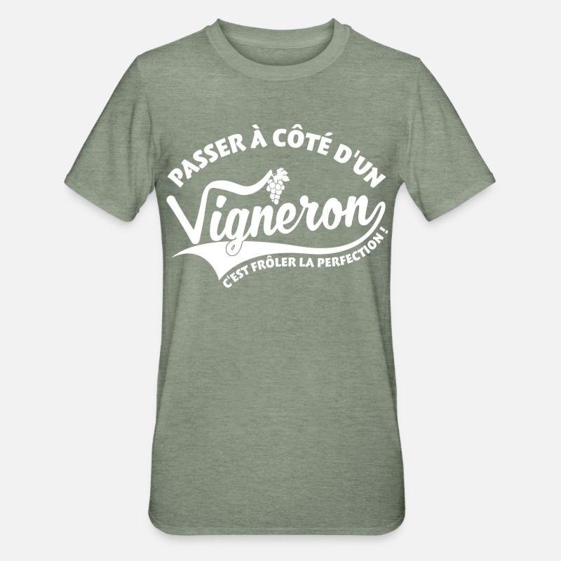 Winzer Perfektion - Unisex Polycotton T-Shirt - Militärgrün meliert