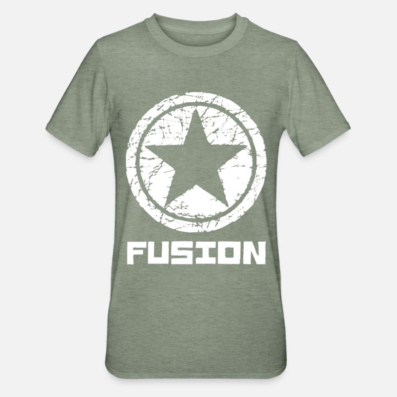 Fusion - T-shirt polycoton Unisexe - vert kaki chiné