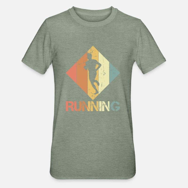 Jogging - T-shirt polycoton Unisexe - vert kaki chiné