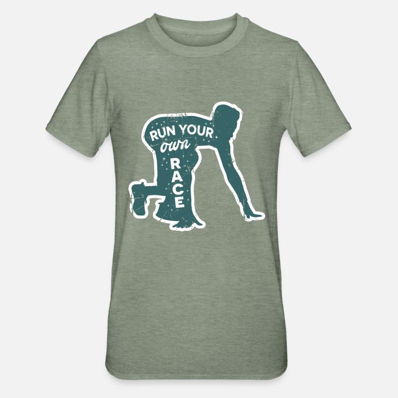 Motivation du coureur - T-shirt polycoton Unisexe - vert kaki chiné