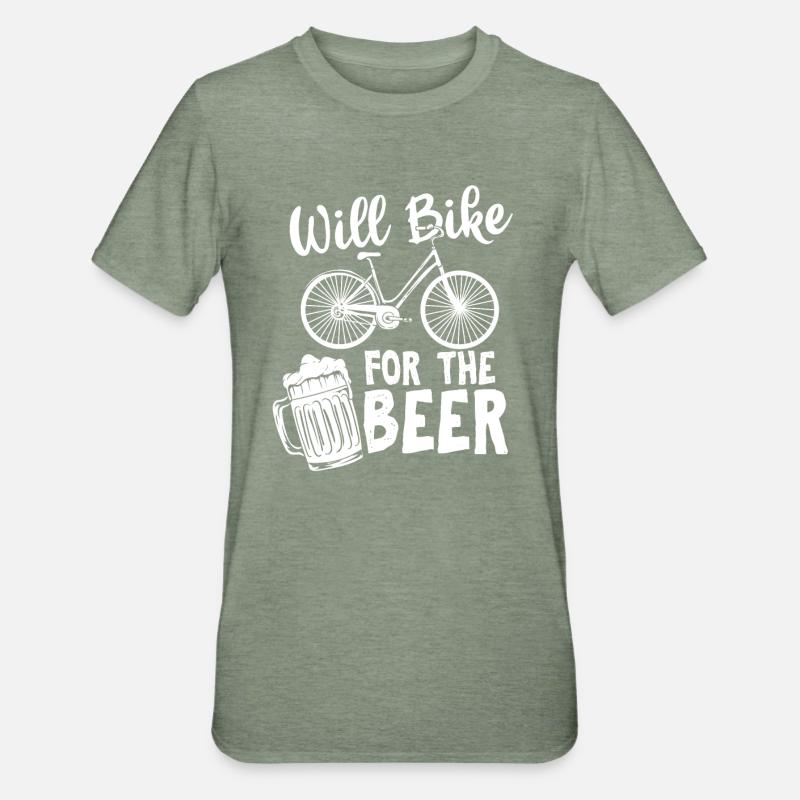 Vélo de bière - T-shirt polycoton Unisexe - vert kaki chiné