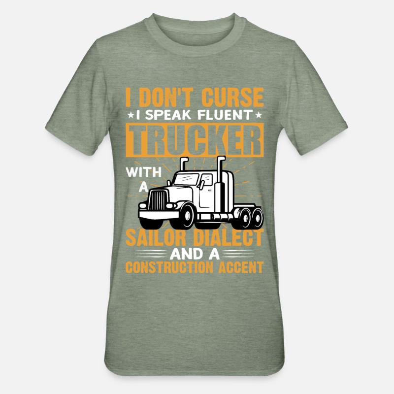 Fierté Trucker Sailor Dialect - T-shirt polycoton Unisexe - vert kaki chiné