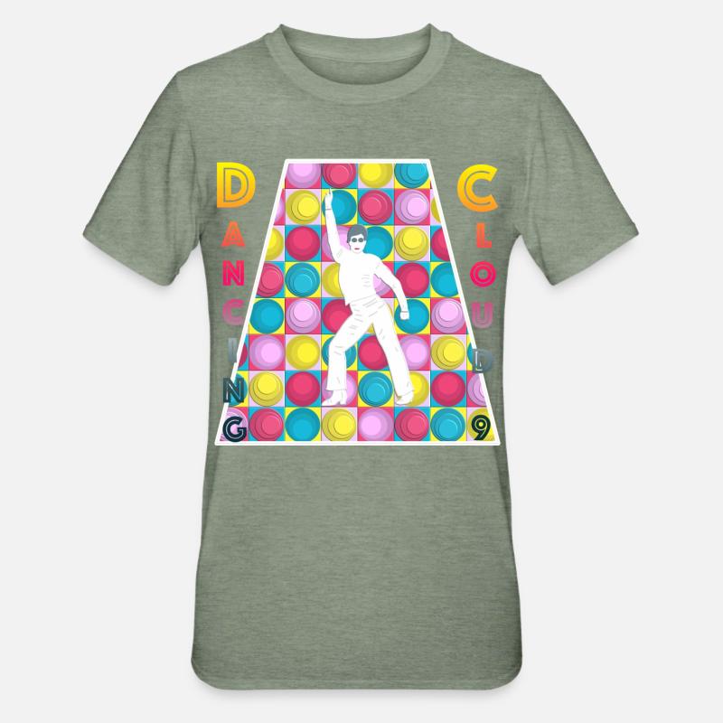 Retro - Disco - Dancing - 70s - Unisex Polycotton T-Shirt - heather military green