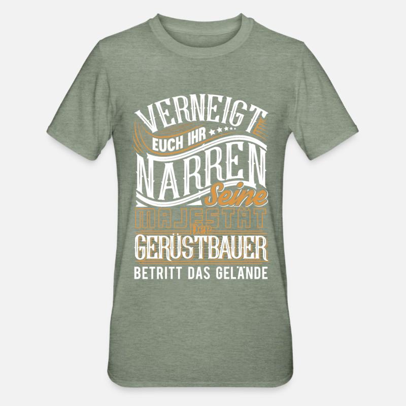 Gerüstbauer - Unisex Polycotton T-Shirt - Militärgrün meliert