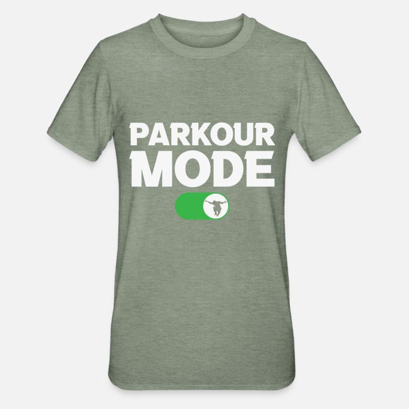 Parkour Lovers Parkour Mode Activé - T-shirt polycoton Unisexe - vert kaki chiné