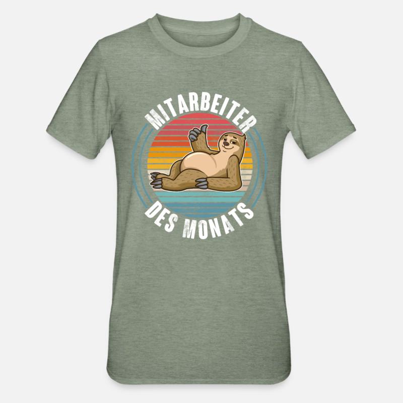 Mitarbeiter Des Monats - Unisex Polycotton T-Shirt - Militärgrün meliert
