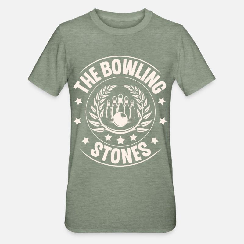 Bowling - T-shirt polycoton Unisexe - vert kaki chiné