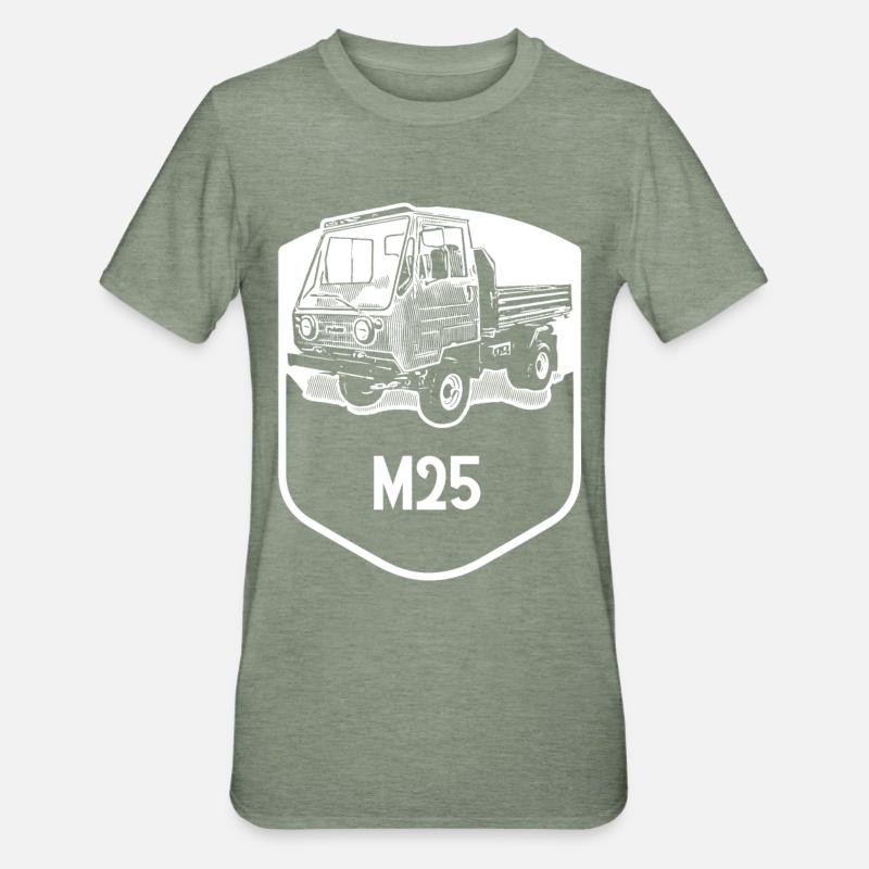Multicar M25 - RDA - Classique - T-shirt polycoton Unisexe - vert kaki chiné