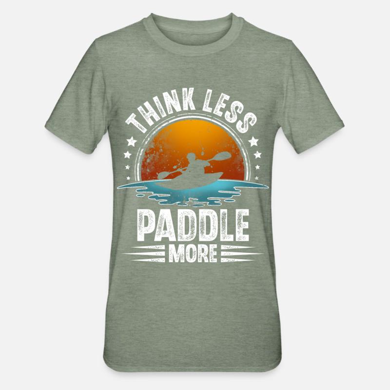 Kayak Kayaking Paddle Kayaker Kayaker - T-shirt polycoton Unisexe - vert kaki chiné