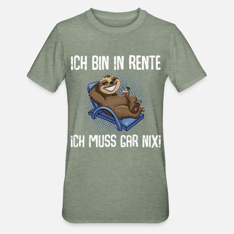 Rentner - Unisex Polycotton T-Shirt - Militärgrün meliert