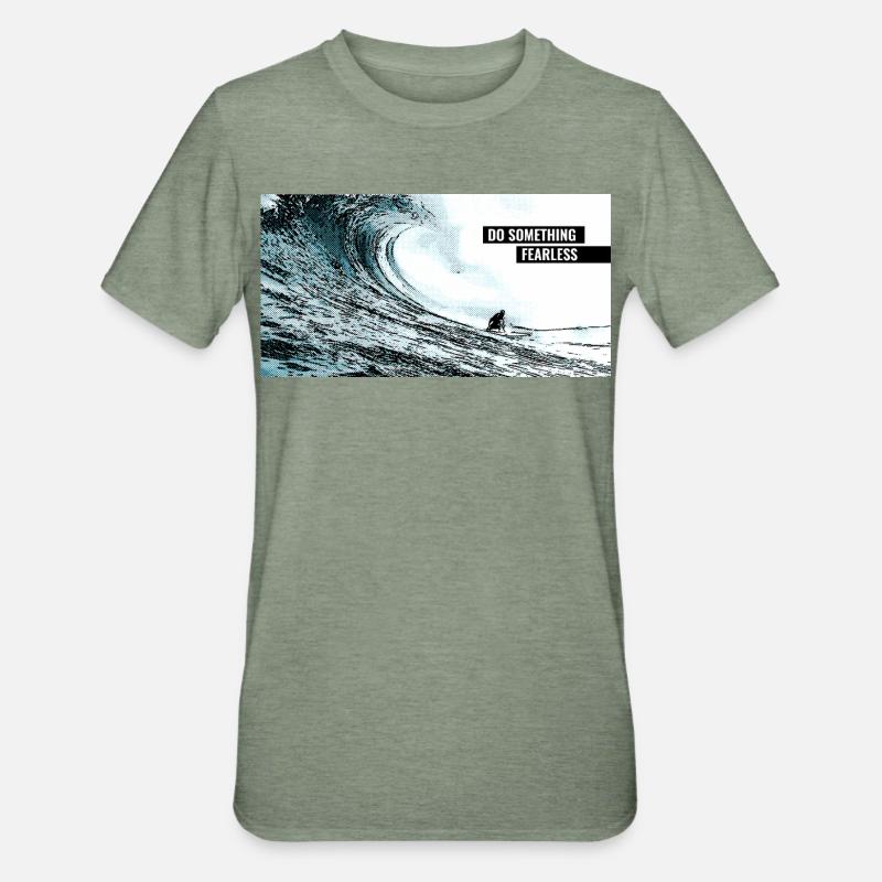 Faites quelque chose d’intrépide - T-shirt polycoton Unisexe - vert kaki chiné