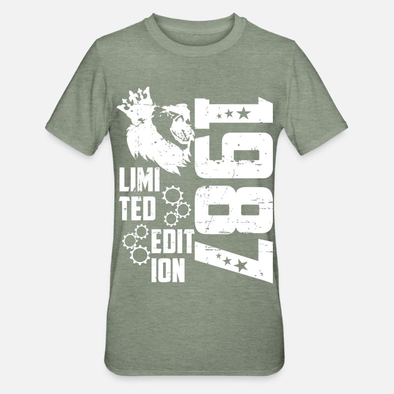 1987 Born Édition Limitée - T-shirt polycoton Unisexe - vert kaki chiné