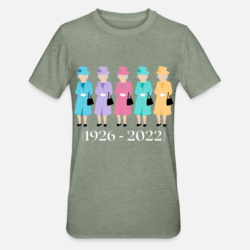 Queen Elizabeth 2 Mémoire - T-shirt polycoton Unisexe - vert kaki chiné