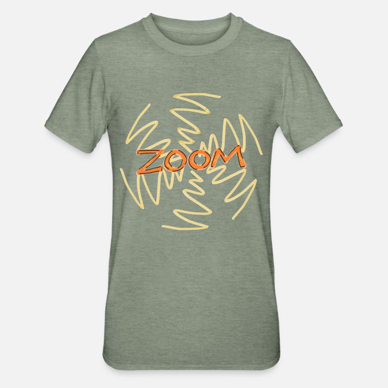 ZOOM! - T-shirt polycoton Unisexe - vert kaki chiné