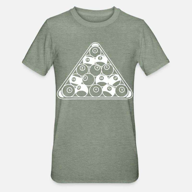 Billard Rack - Unisex Polycotton T-Shirt - Militärgrün meliert