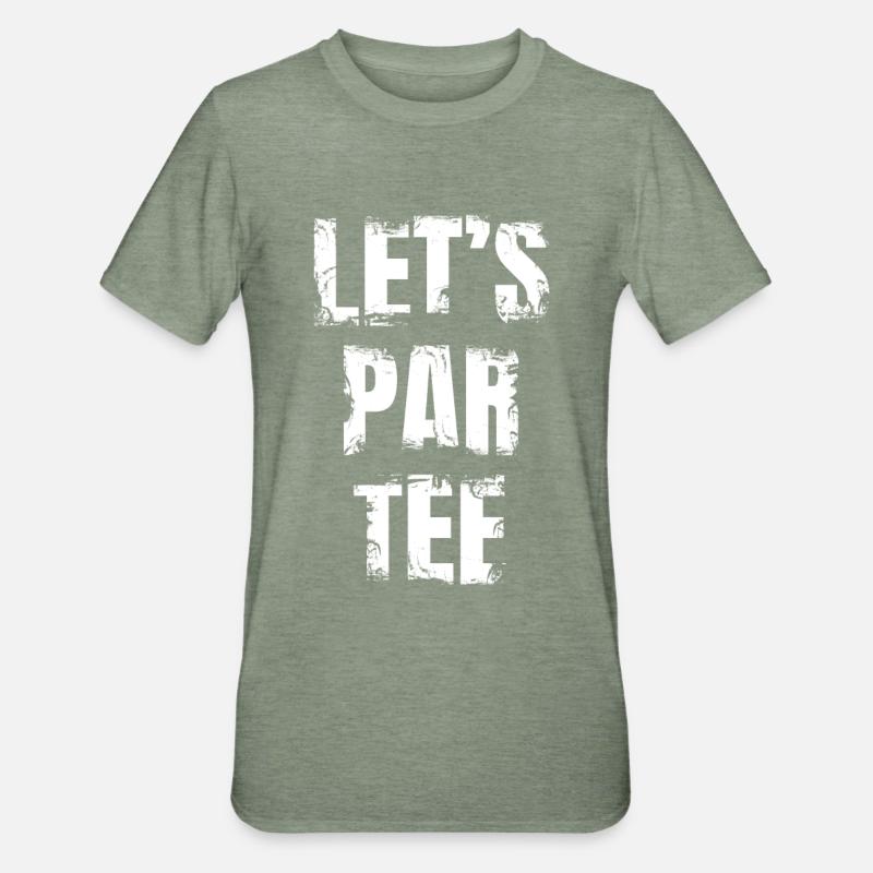 Let's Par Tee - Unisex Polycotton T-Shirt - Militärgrün meliert