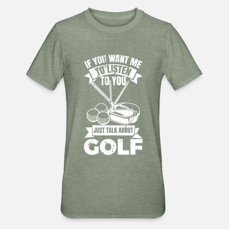 Golf - Unisex Polycotton T-Shirt - Militärgrün meliert
