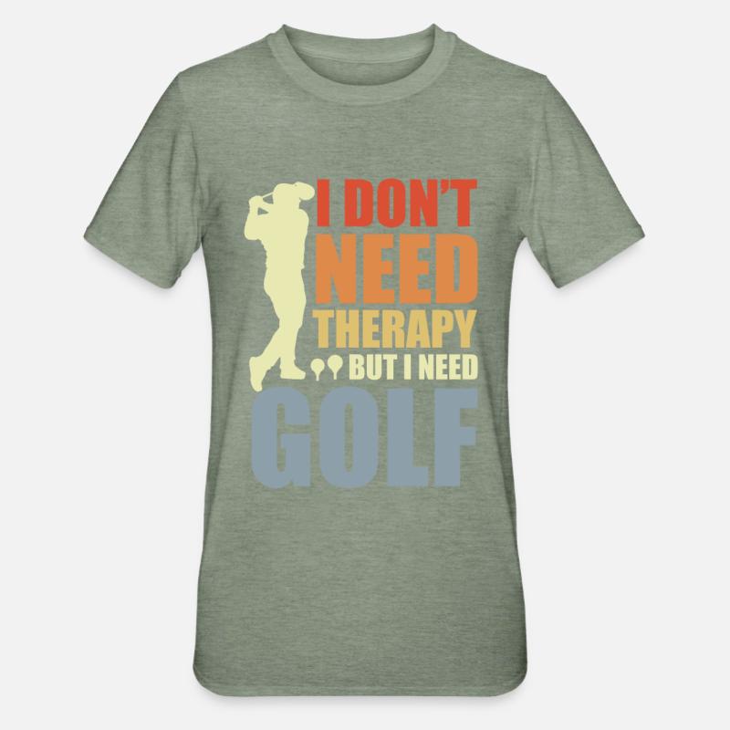 Drôle de blague de golf - T-shirt polycoton Unisexe - vert kaki chiné