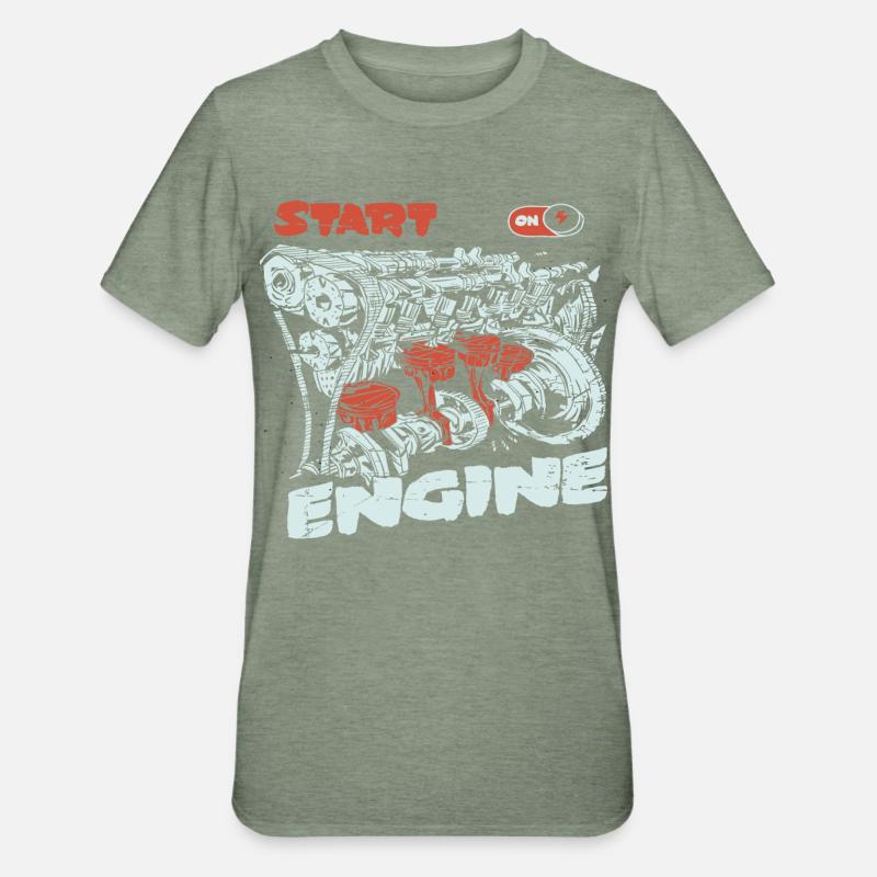 Start the engine, engine, engine - Unisex Polycotton T-Shirt - heather military green