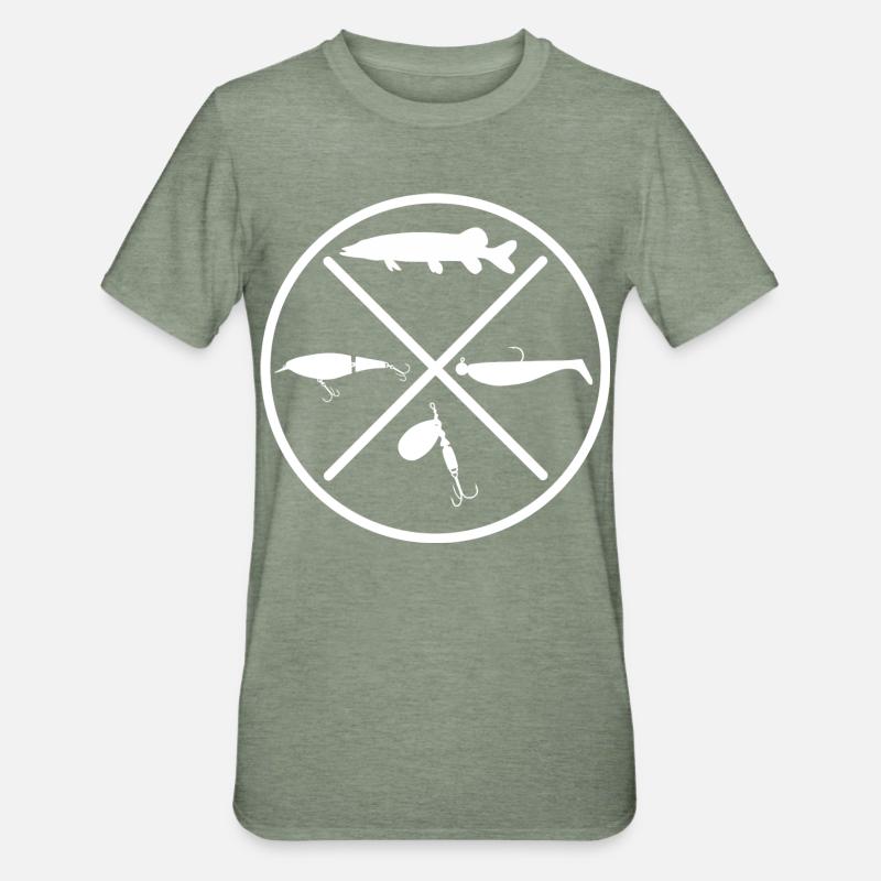 Hecht - Unisex Polycotton T-Shirt - Militärgrün meliert