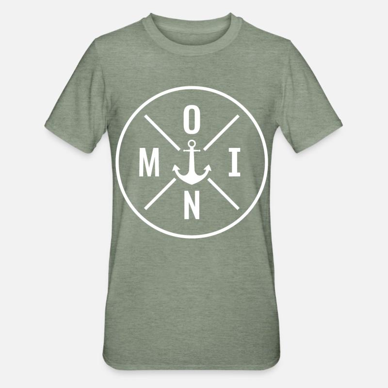 Moin  - Unisex Polycotton T-Shirt - Militärgrün meliert