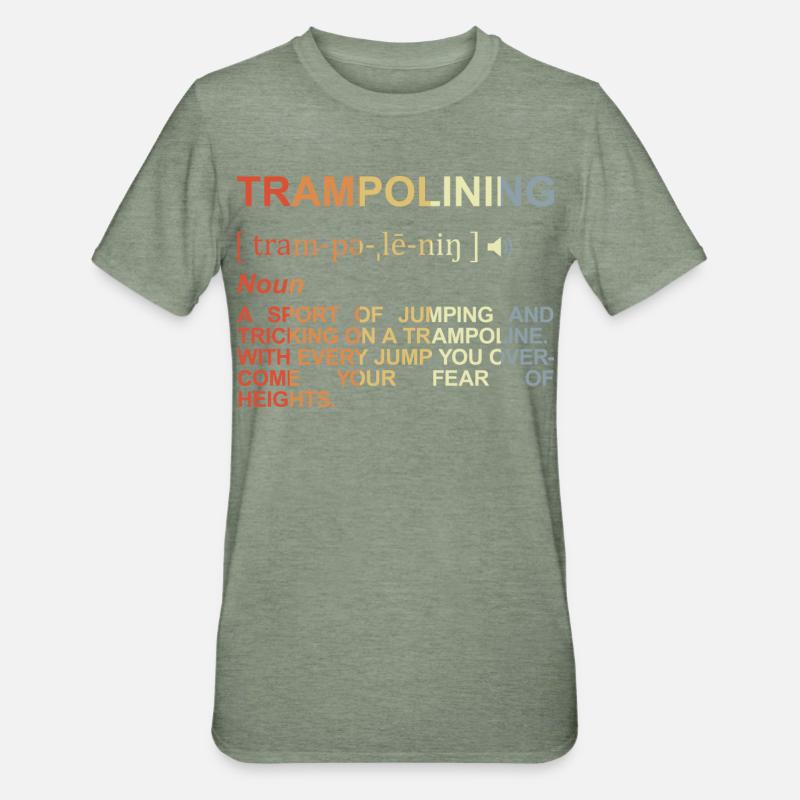 Définition du saut de trampoline - T-shirt polycoton Unisexe - vert kaki chiné