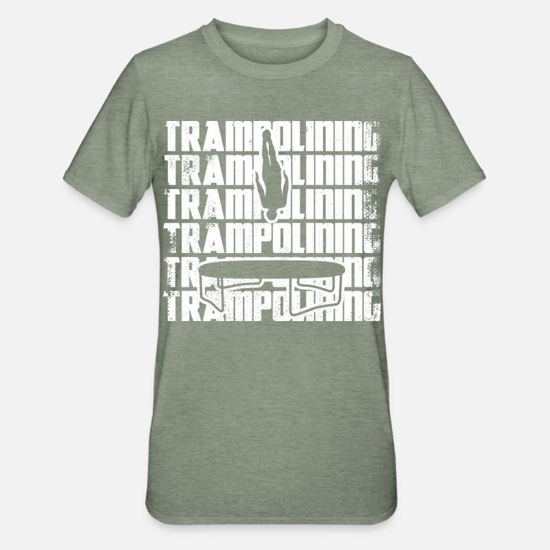 Drôle de pull trampoline - T-shirt polycoton Unisexe - vert kaki chiné