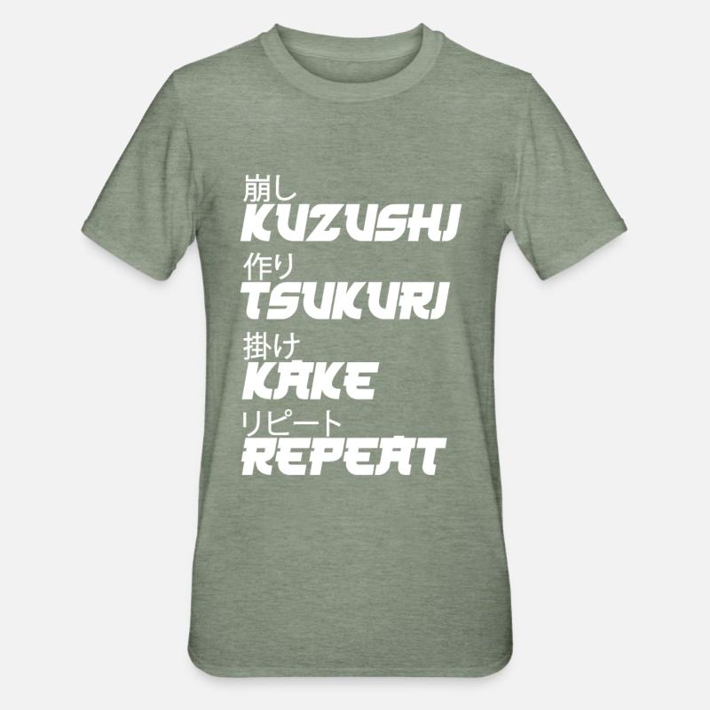 Judo Techniques - T-shirt polycoton Unisexe - vert kaki chiné