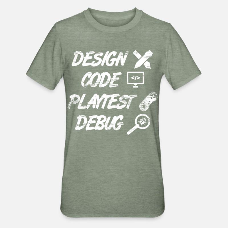 Programmation de jeux - T-shirt polycoton Unisexe - vert kaki chiné