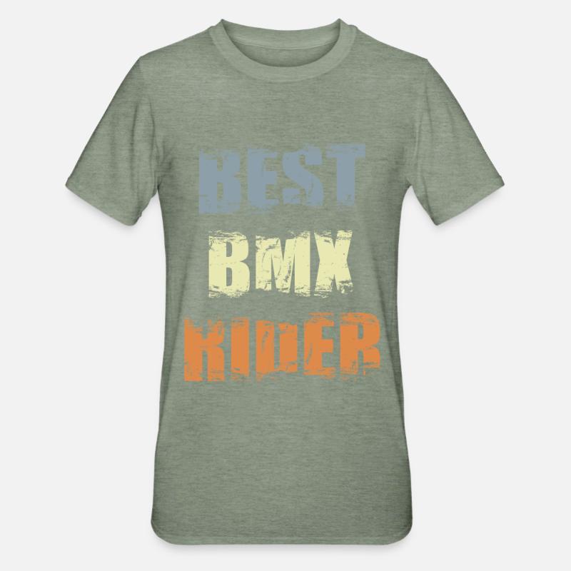 Devis BMX - T-shirt polycoton Unisexe - vert kaki chiné