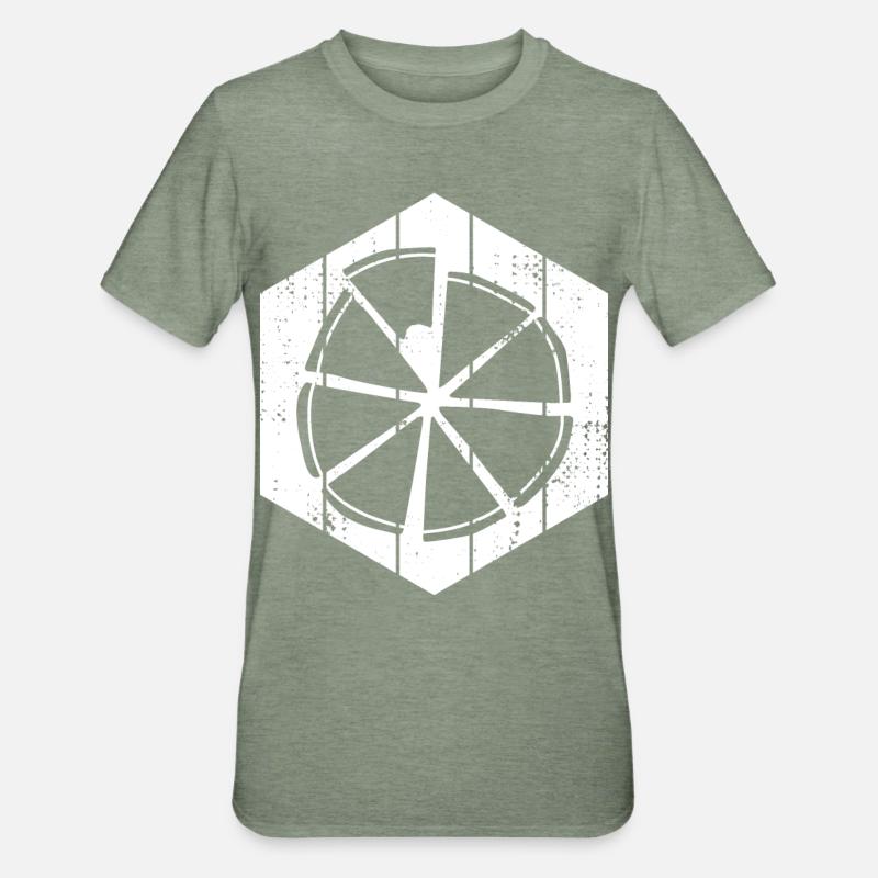 Dessin de pizza - T-shirt polycoton Unisexe - vert kaki chiné