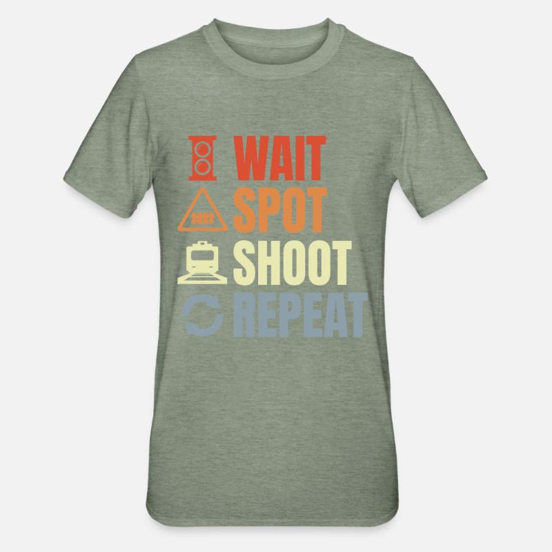 Railroad worker routine - Unisex Polycotton T-Shirt - heather military green
