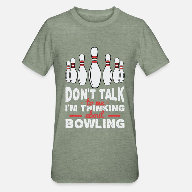 I'm thinking about bowling - Unisex Polycotton T-Shirt - heather military green