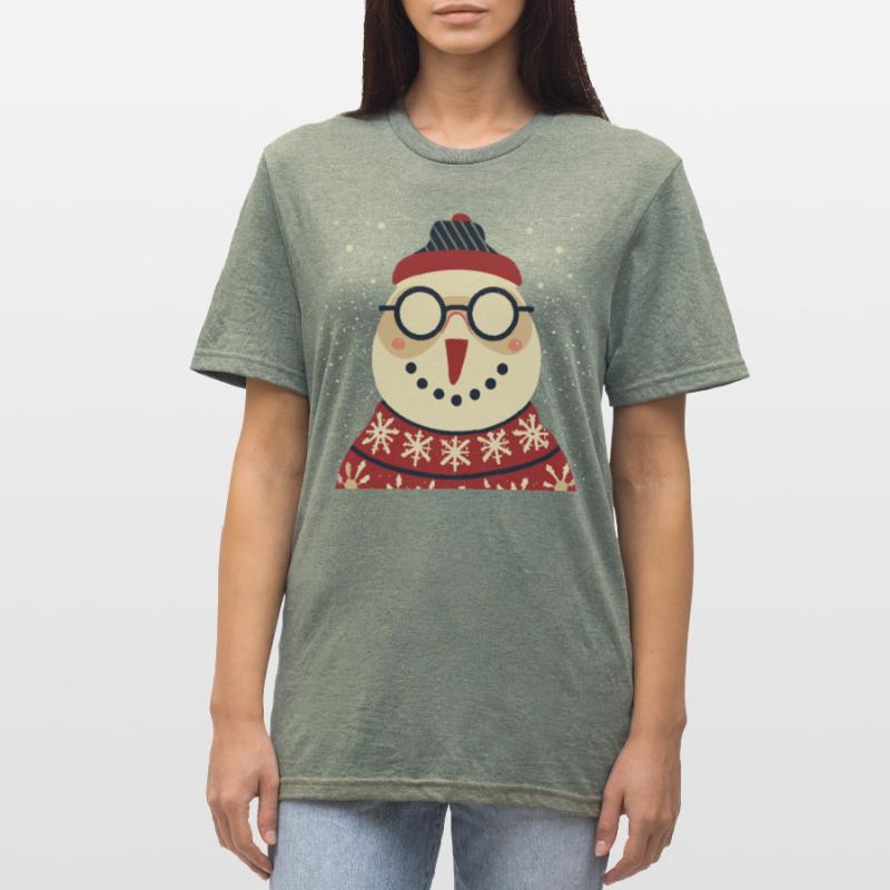 Winter Eulenpullover mit Brille Unisex Polycotton T-Shirt