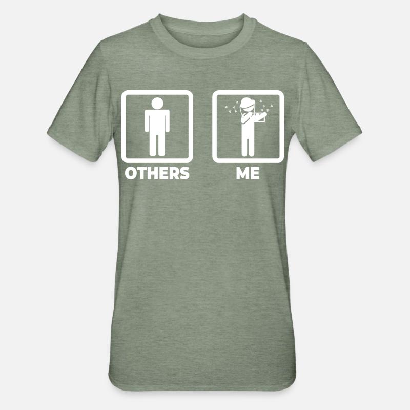 Imker Strichmännchen - Unisex Polycotton T-Shirt - Militärgrün meliert