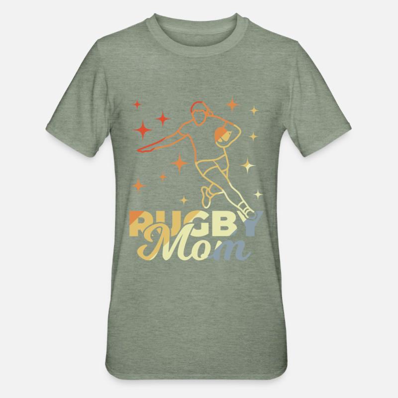 Rugby Mom - Unisex Polycotton T-Shirt - heather military green