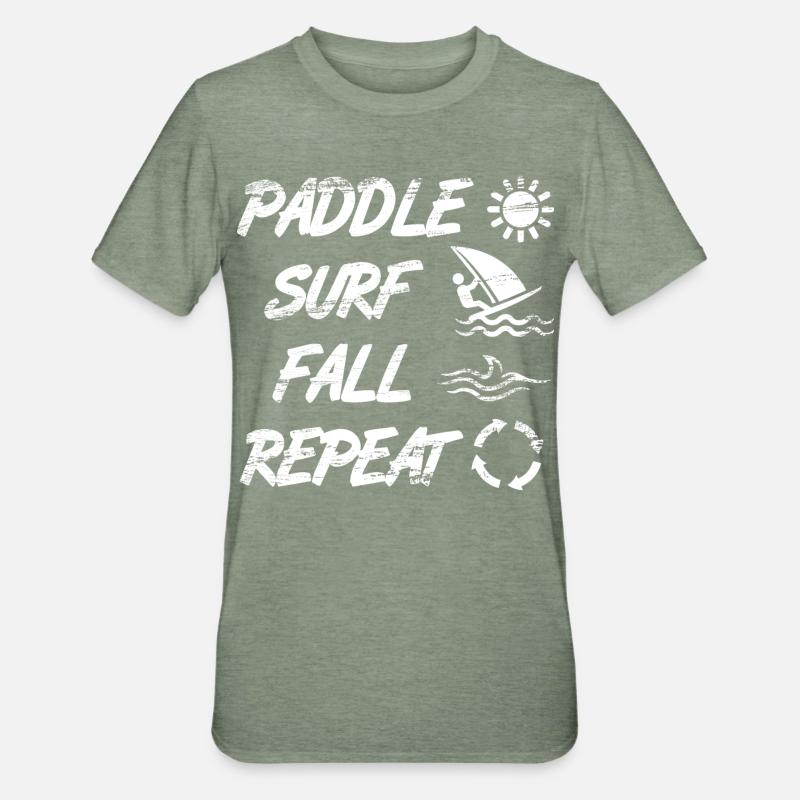Windsurfer Spruch - Unisex Polycotton T-Shirt - Militärgrün meliert