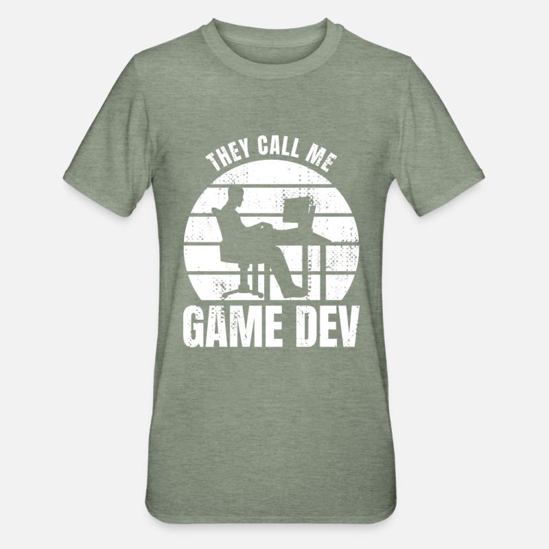 Ils m’appellent Game Dev - T-shirt polycoton Unisexe - vert kaki chiné