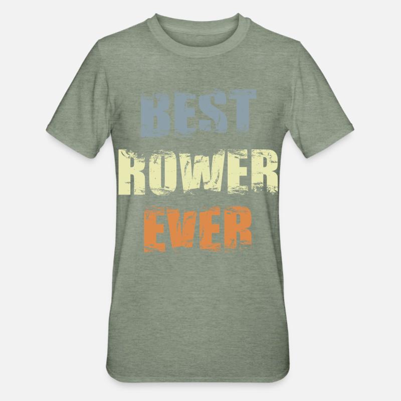 Bester Ruderer - Unisex Polycotton T-Shirt - Militärgrün meliert