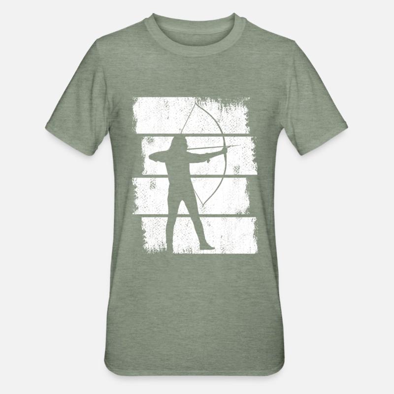 Archer - T-shirt polycoton Unisexe - vert kaki chiné