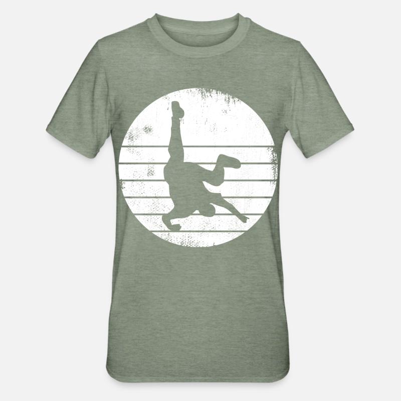 Croquis de Breakdancer - T-shirt polycoton Unisexe - vert kaki chiné