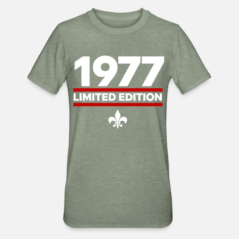 Édition limitée de 1977 - T-shirt polycoton Unisexe - vert kaki chiné