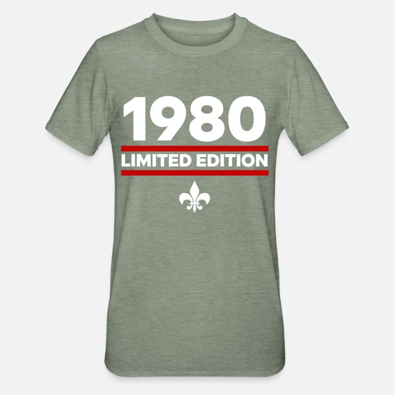 Édition limitée de 1980 - T-shirt polycoton Unisexe - vert kaki chiné