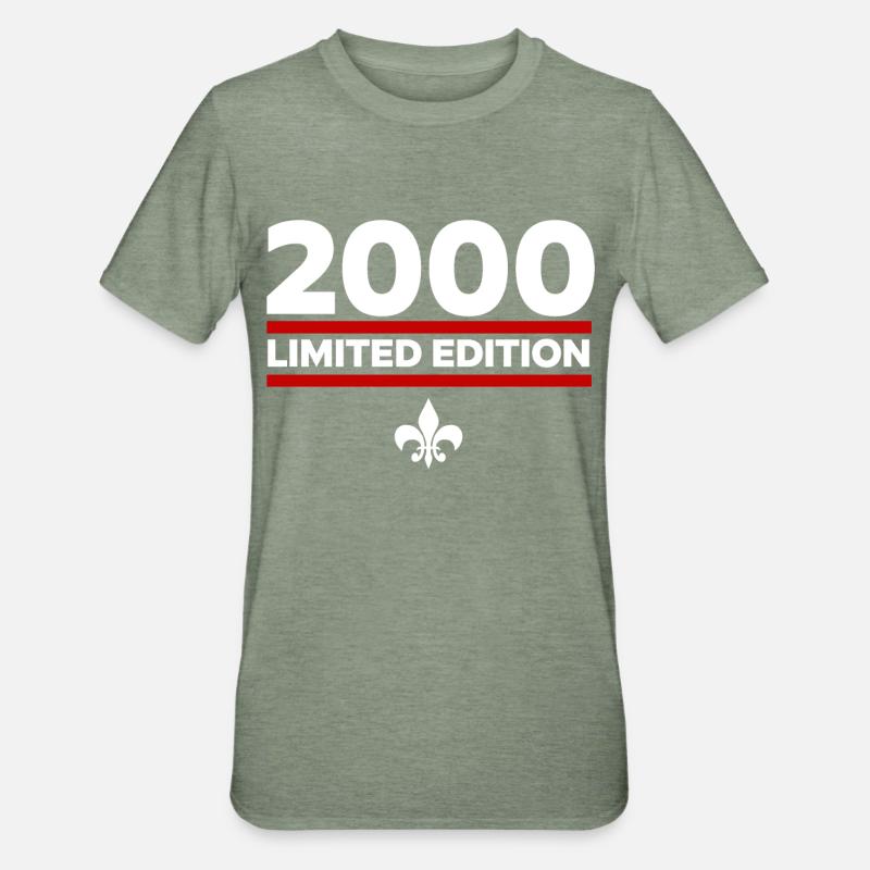 Édition limitée 2000 - T-shirt polycoton Unisexe - vert kaki chiné
