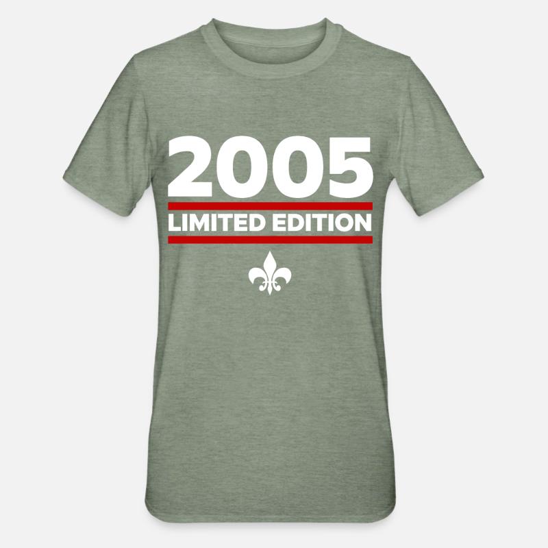 Édition limitée 2005 - T-shirt polycoton Unisexe - vert kaki chiné