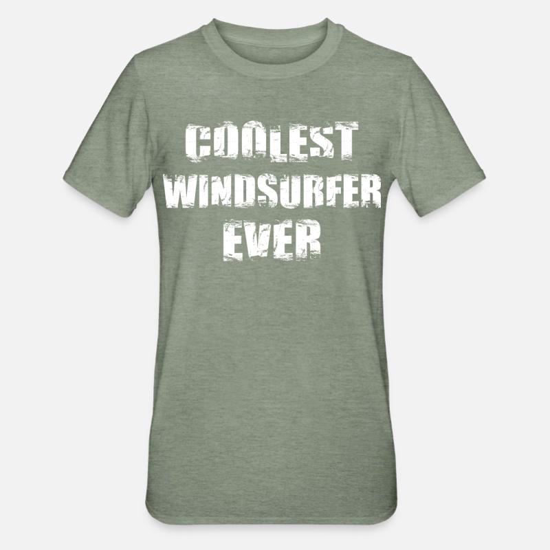 Coolest Windsurfer Ever - Unisex Polycotton T-Shirt - heather military green