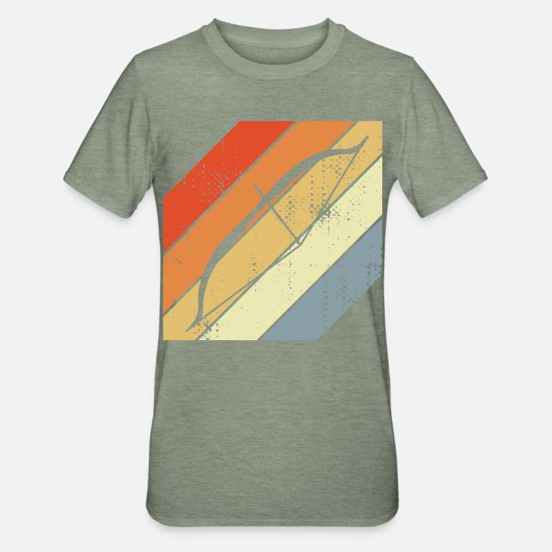 Tir à l’arc rétro - T-shirt polycoton Unisexe - vert kaki chiné